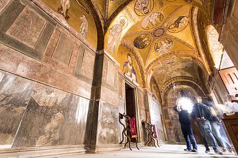 The historic walled monastery is one of the most important monuments of Middle Byzantine architecture and art